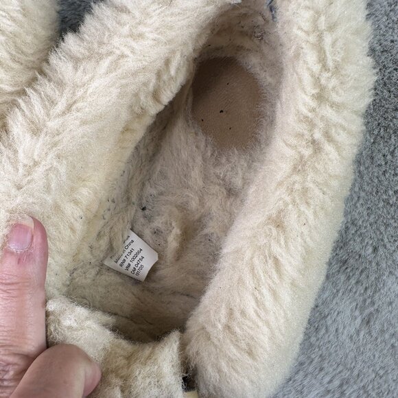 LL Bean Slippers Womens 9 Wicked Good Shearling Cuff Lined Moccasin Slip On - Picture 5 of 8